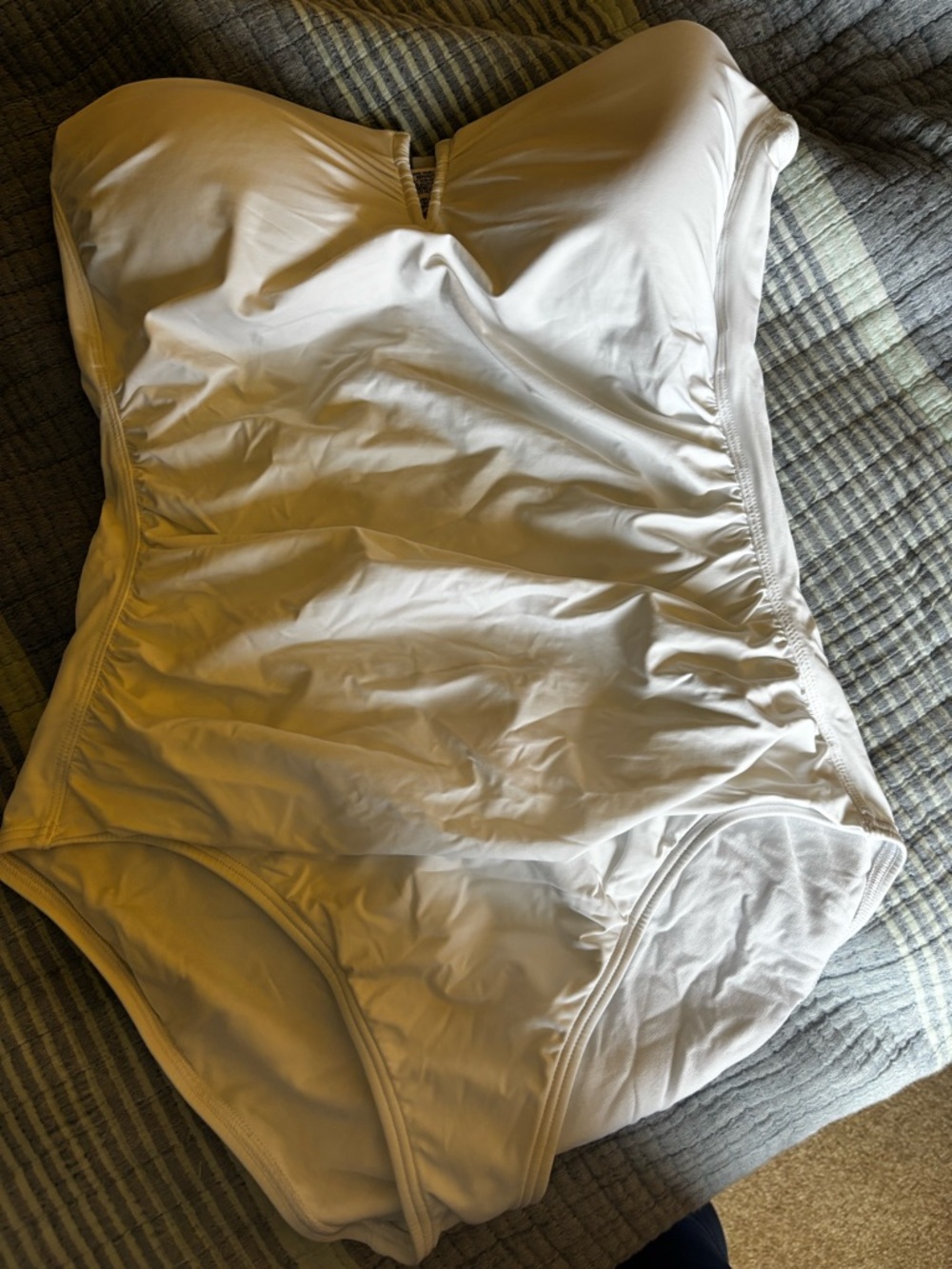 Tommy Bahama White Strapless Swim One-Piece